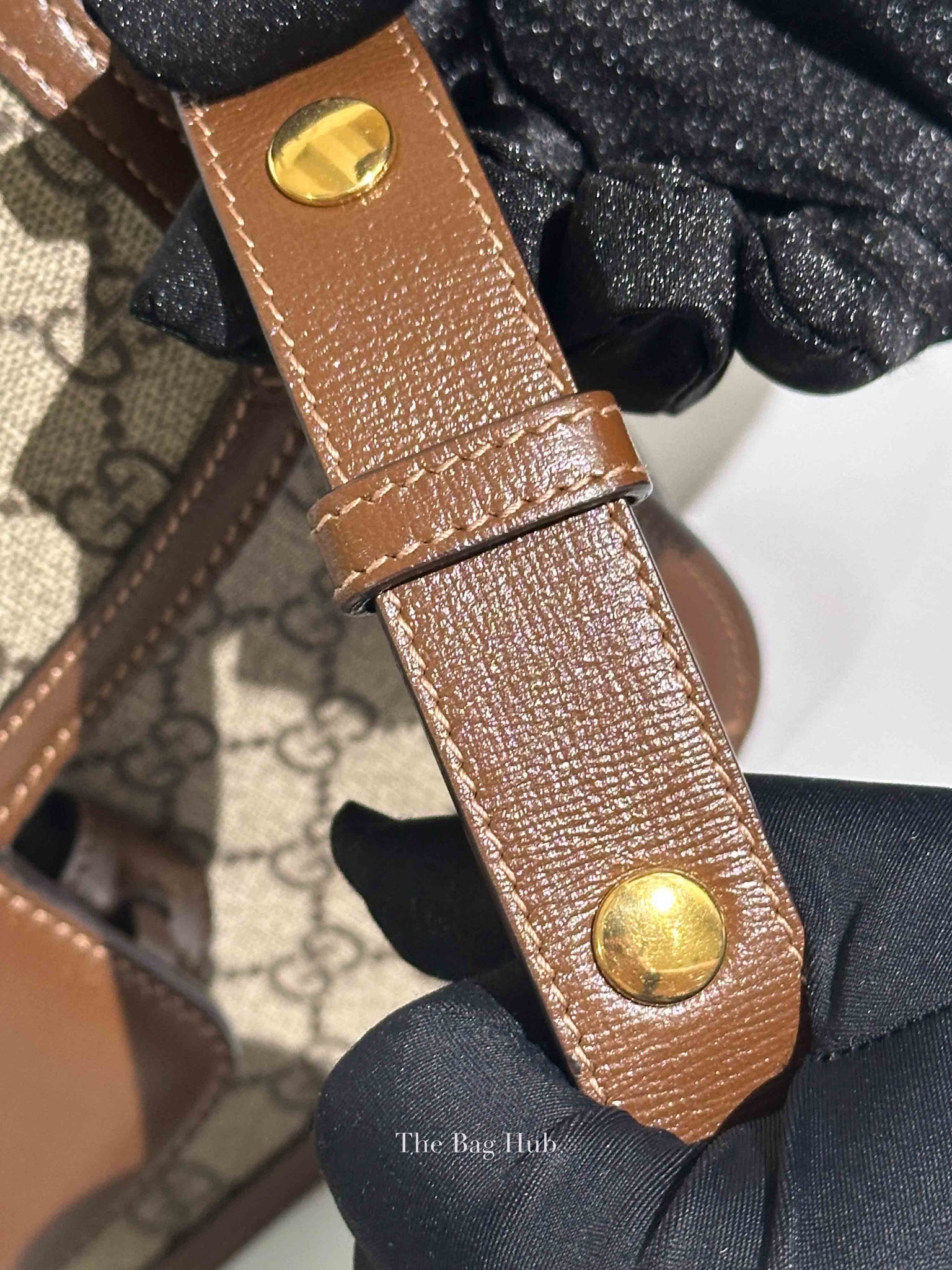 Gucci Brown GG Supreme Canvas Horsebit 1955 Medium Shoulder Bag