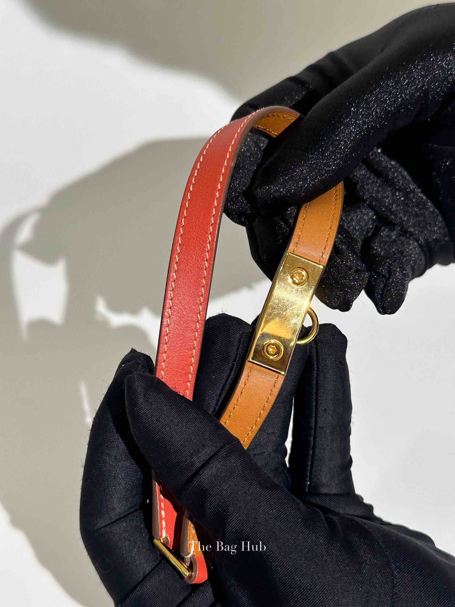 Hermes Rose Azalee Leather Rivale Double Tour XS Bracelet GHW