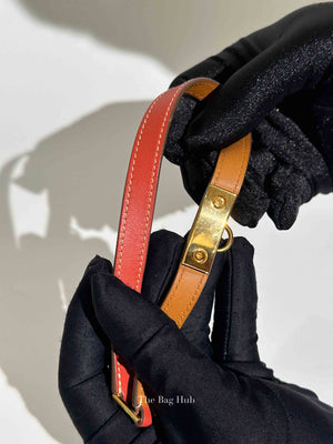 Hermes Rose Azalee Leather Rivale Double Tour XS Bracelet GHW