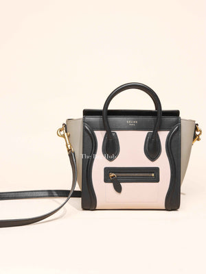 Celine Tri-Color Smooth Drummed Calfskin Nano Luggage Bag