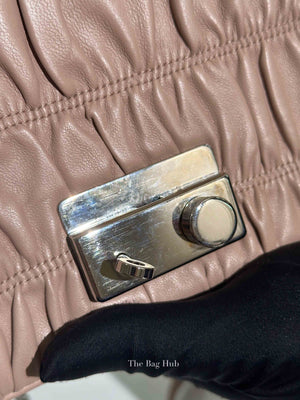 Prada Cipria Nappa Gaufre Sound Chain Flap Small Shoulder Bag