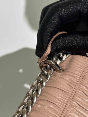 Prada Cipria Nappa Gaufre Sound Chain Flap Small Shoulder Bag