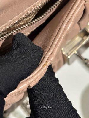 Prada Cipria Nappa Gaufre Sound Chain Flap Small Shoulder Bag