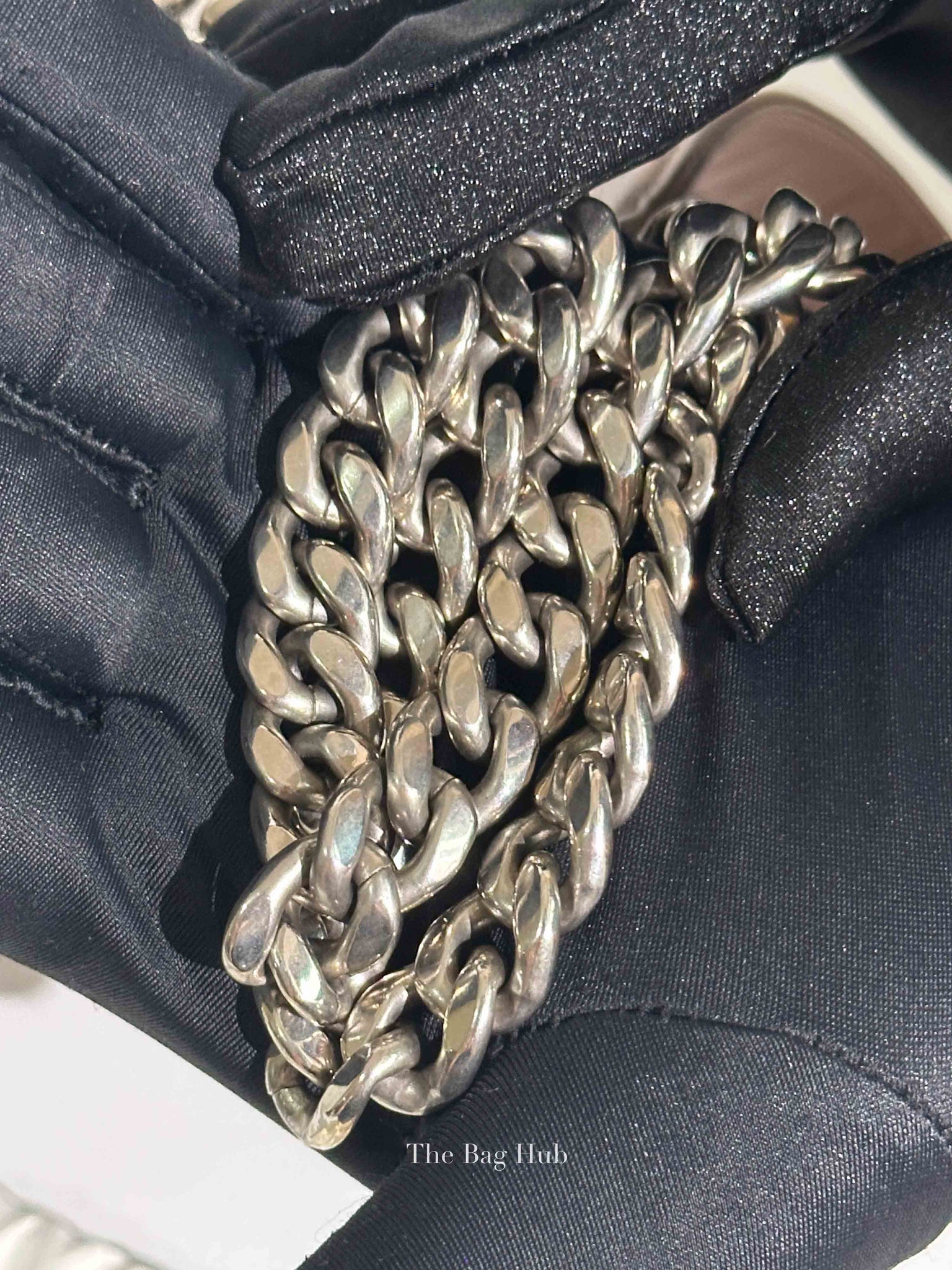 Prada Cipria Nappa Gaufre Sound Chain Flap Small Shoulder Bag