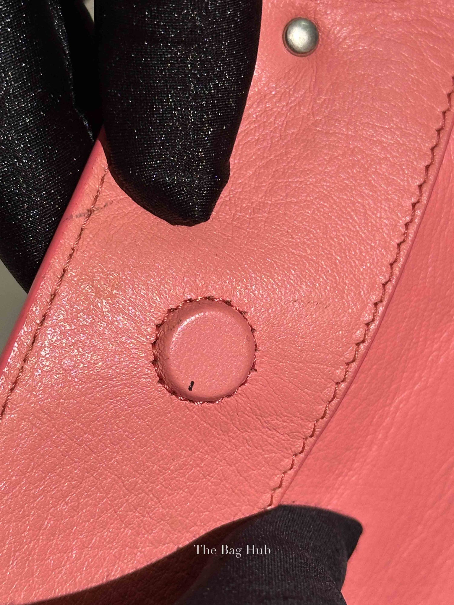 Balenciaga Pink Leather Mini Metallic Edge Papier A4 Tote Bag