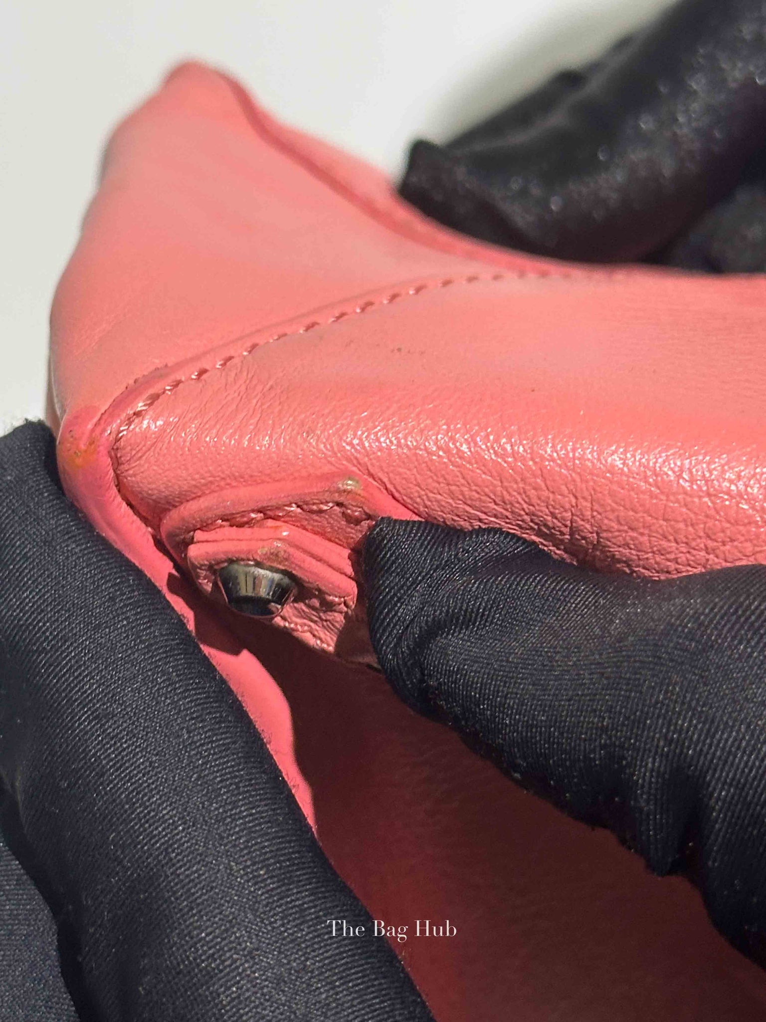 Balenciaga Pink Leather Mini Metallic Edge Papier A4 Tote Bag