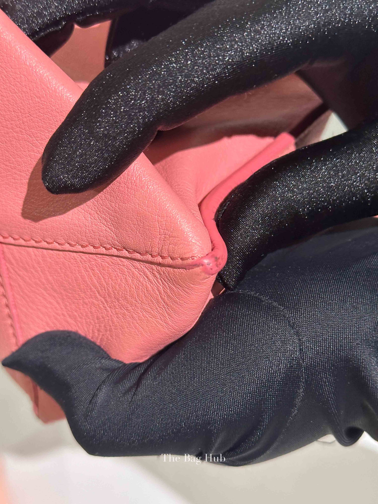Balenciaga Pink Leather Mini Metallic Edge Papier A4 Tote Bag
