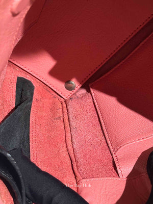 Balenciaga Pink Leather Mini Metallic Edge Papier A4 Tote Bag