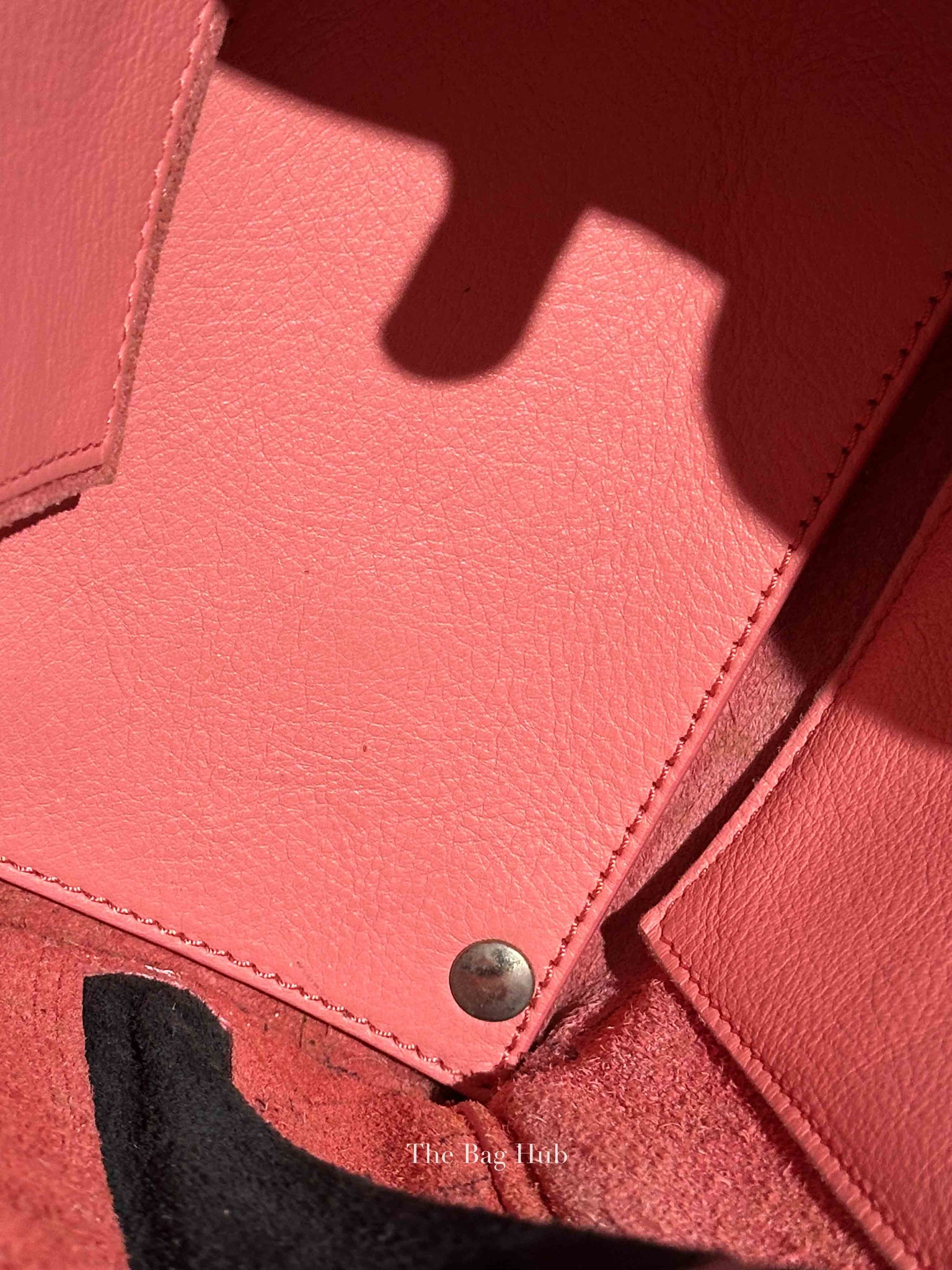 Balenciaga Pink Leather Mini Metallic Edge Papier A4 Tote Bag
