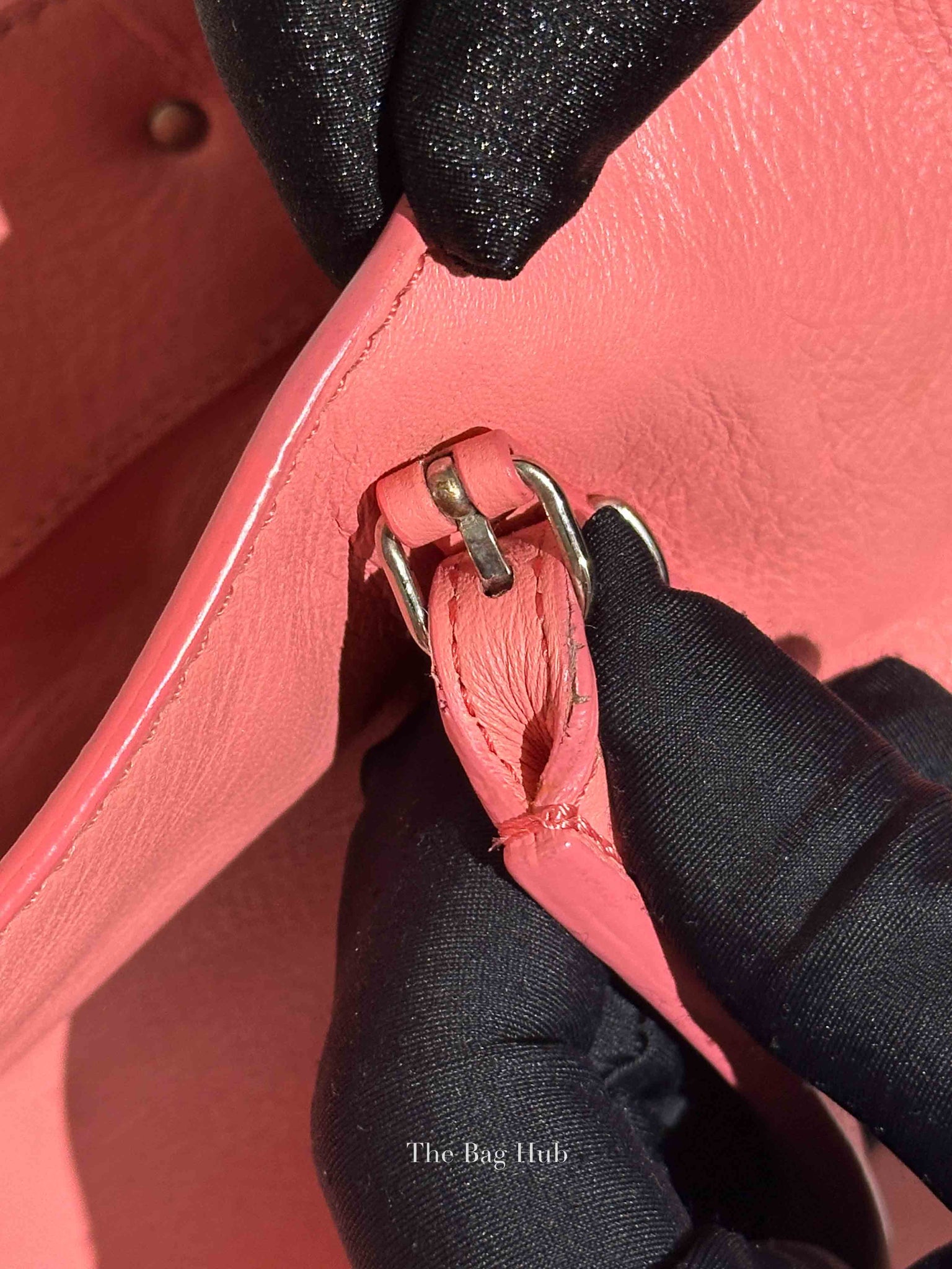 Balenciaga Pink Leather Mini Metallic Edge Papier A4 Tote Bag