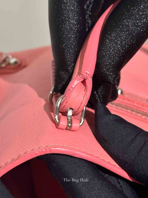 Balenciaga Pink Leather Mini Metallic Edge Papier A4 Tote Bag