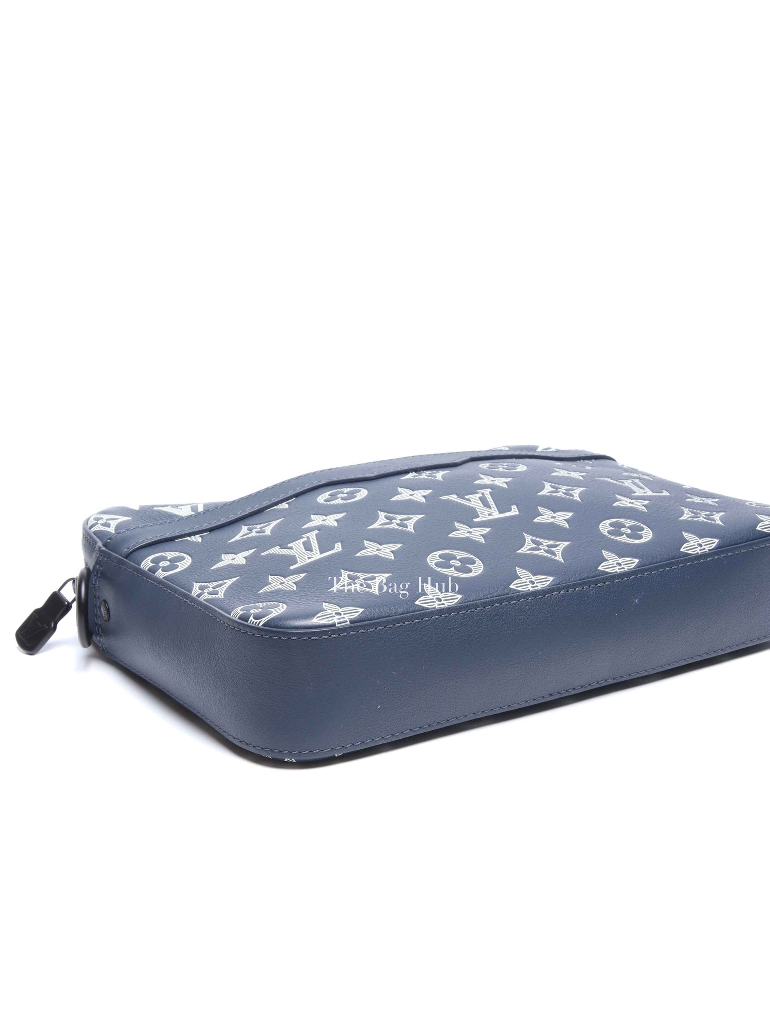 Louis Vuitton Navy Blue Monogram Shadow Leather Trio Messenger Bag