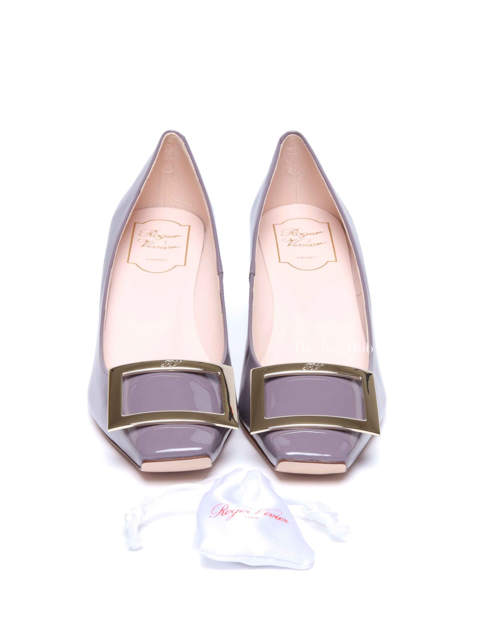 Roger Vivier Purple Patent Leather Trompette Pumps 70 Size 38