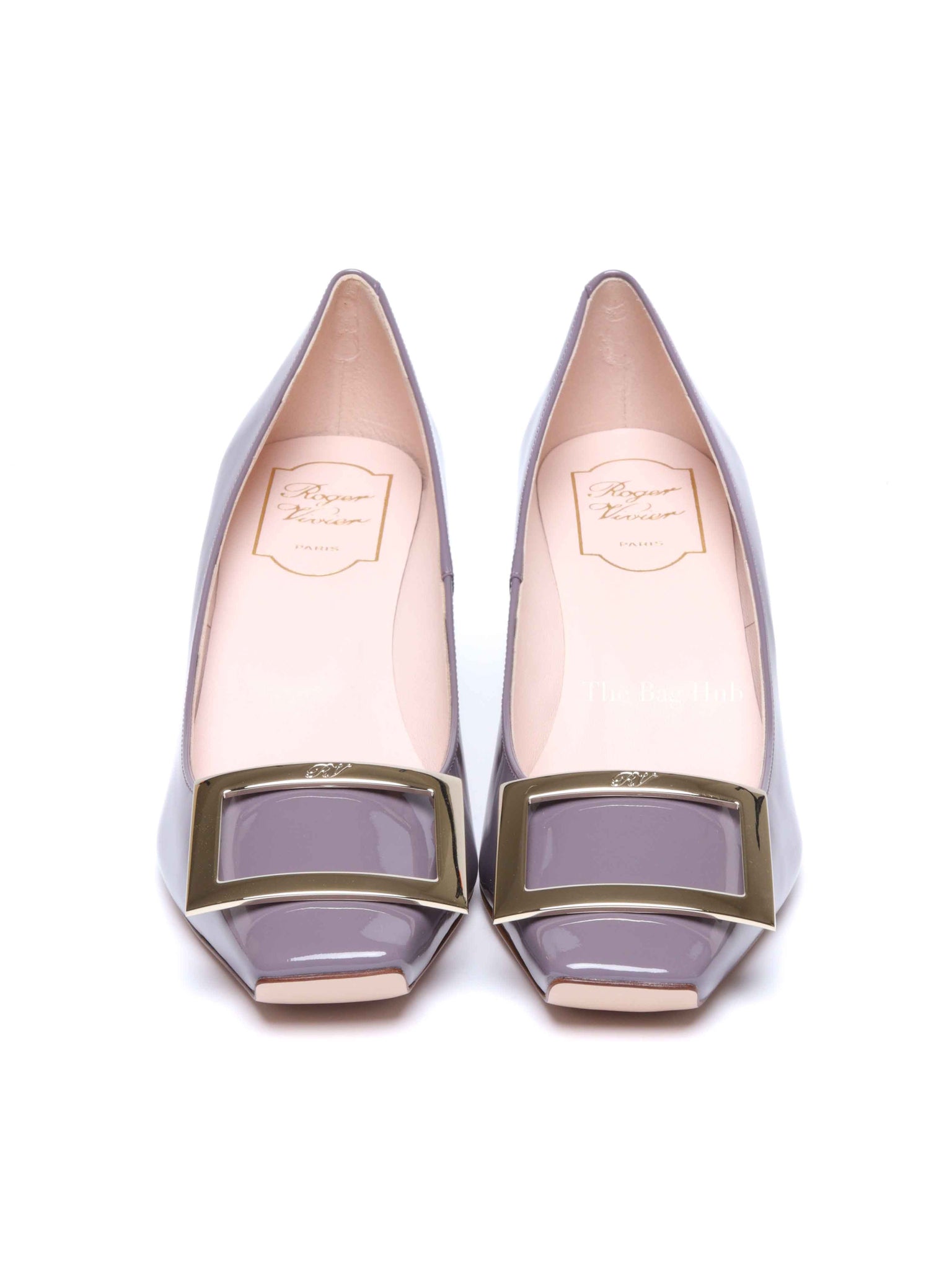 Roger Vivier Purple Patent Leather Trompette Pumps 70 Size 38