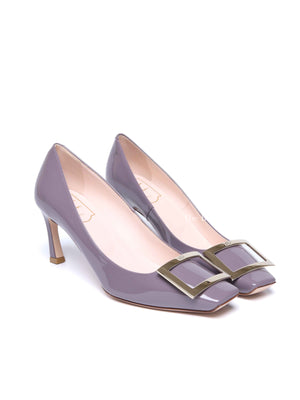 Roger Vivier Purple Patent Leather Trompette Pumps 70 Size 38