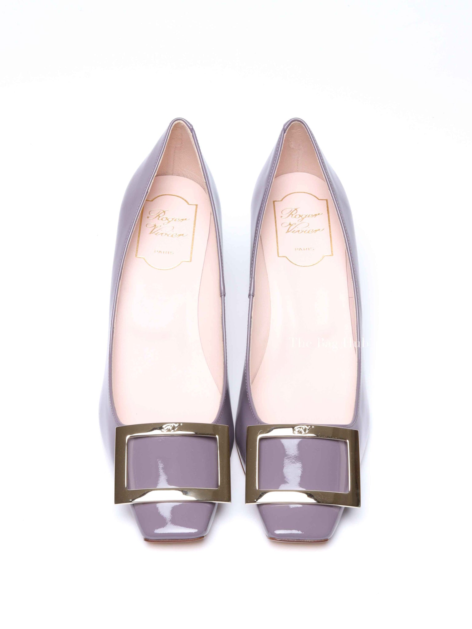 Roger Vivier Purple Patent Leather Trompette Pumps 70 Size 38