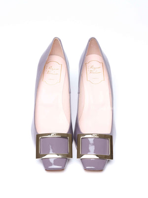 Roger Vivier Purple Patent Leather Trompette Pumps 70 Size 38