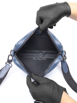 Louis Vuitton Navy Blue Monogram Shadow Leather Trio Messenger Bag