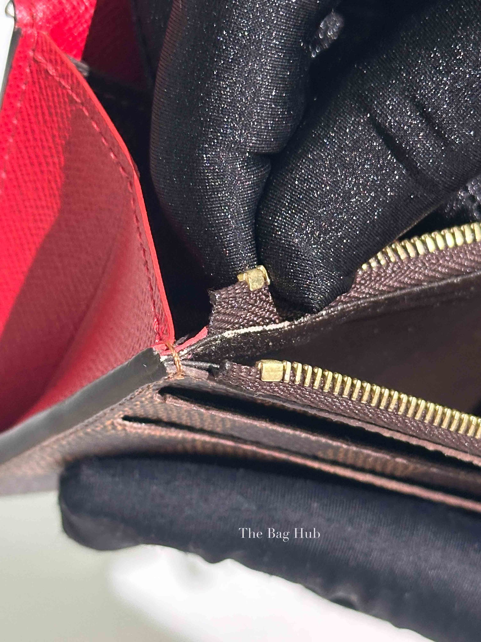 Louis Vuitton Damier Ebene Canvas Emilie Wallet