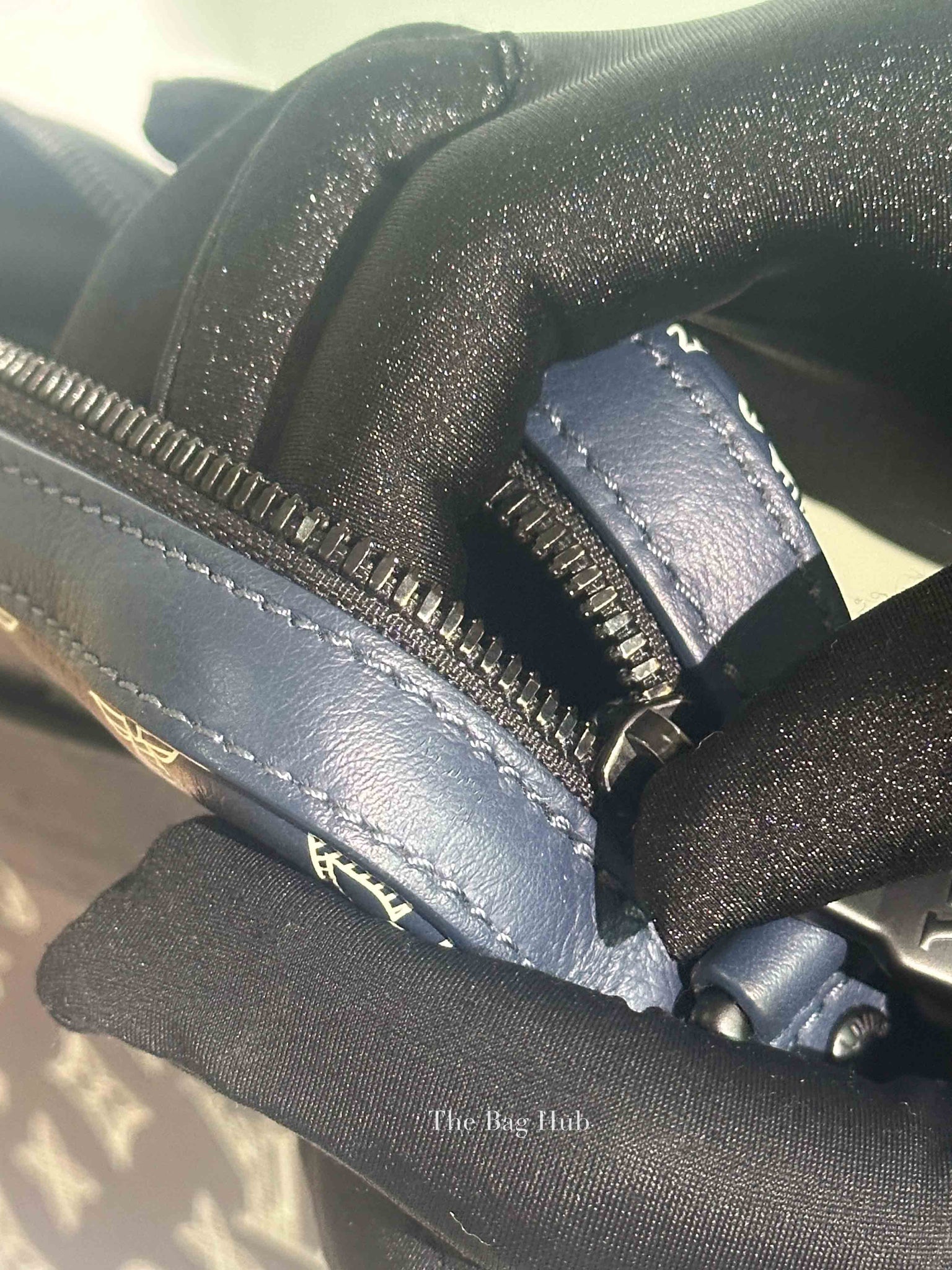 Louis Vuitton Navy Blue Monogram Shadow Leather Trio Messenger Bag