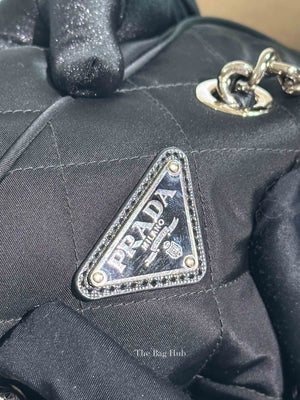 Prada Black Nylon Tessuto Impuntu Quilted Shoulder Bag