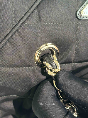Prada Black Nylon Tessuto Impuntu Quilted Shoulder Bag