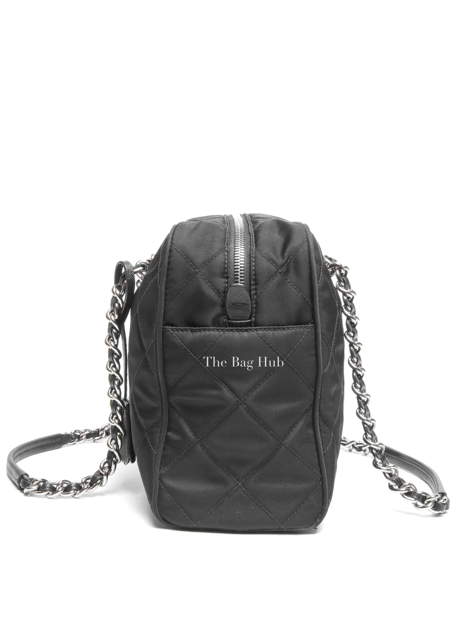 Prada Black Nylon Tessuto Impuntu Quilted Shoulder Bag