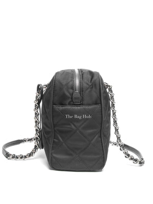 Prada Black Nylon Tessuto Impuntu Quilted Shoulder Bag
