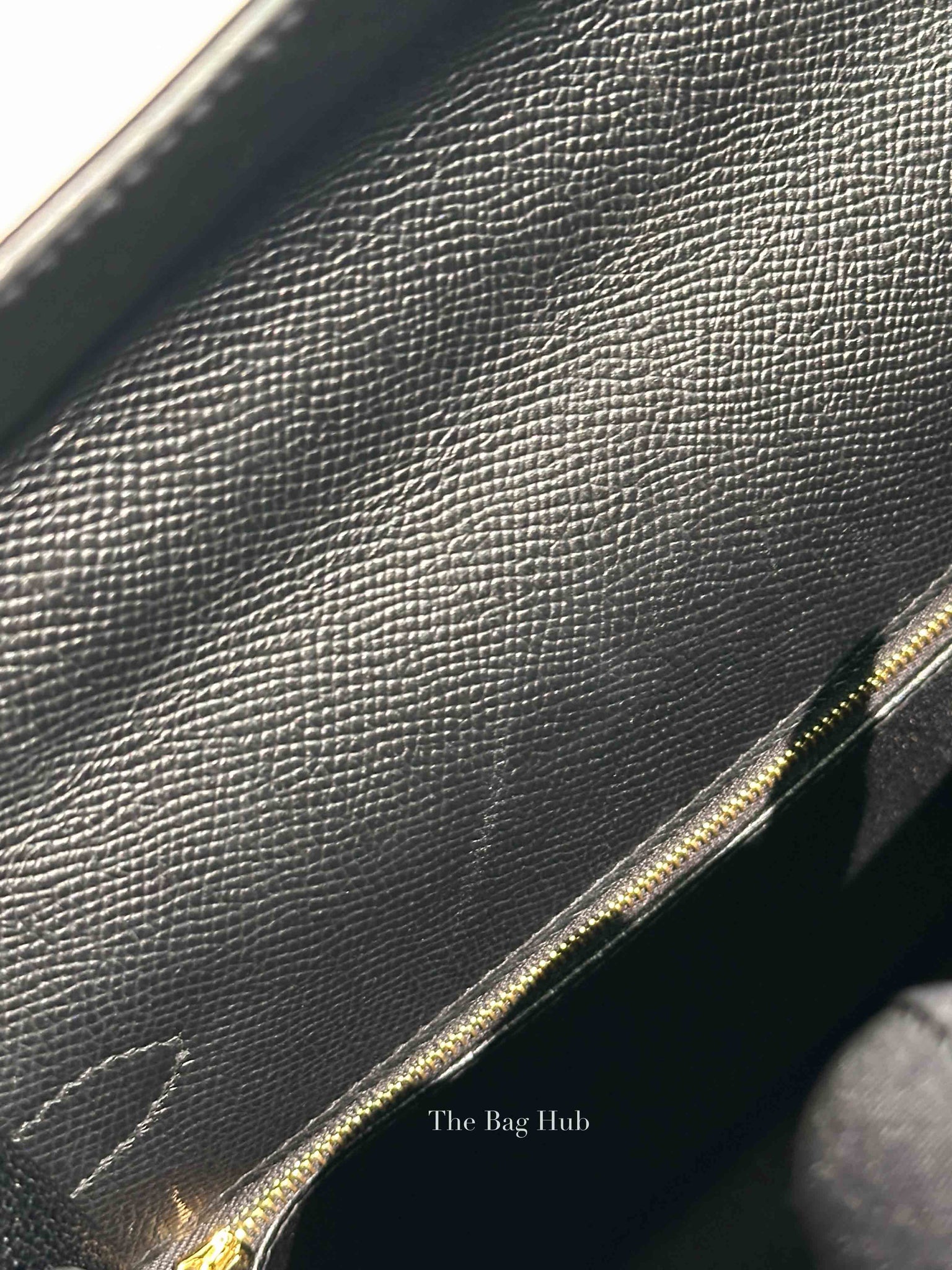 Hermes Noir Epsom Leather Kelly Sellier 35 GHW