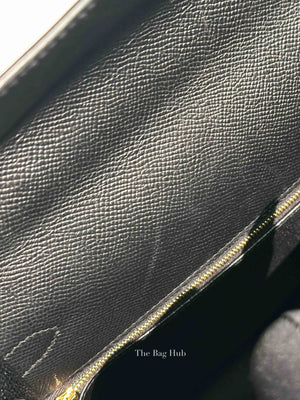 Hermes Noir Epsom Leather Kelly Sellier 35 GHW