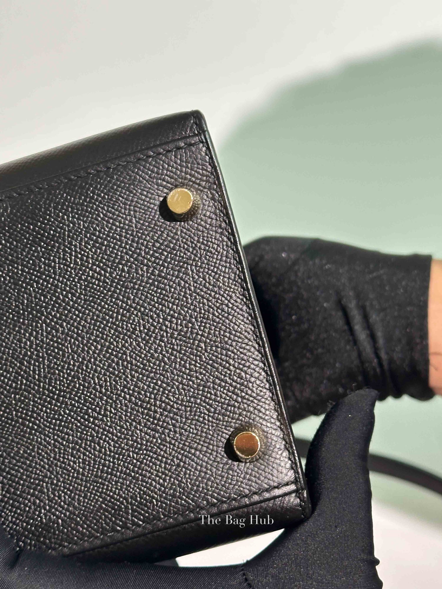 Hermes Noir Epsom Leather Kelly Sellier 35 GHW