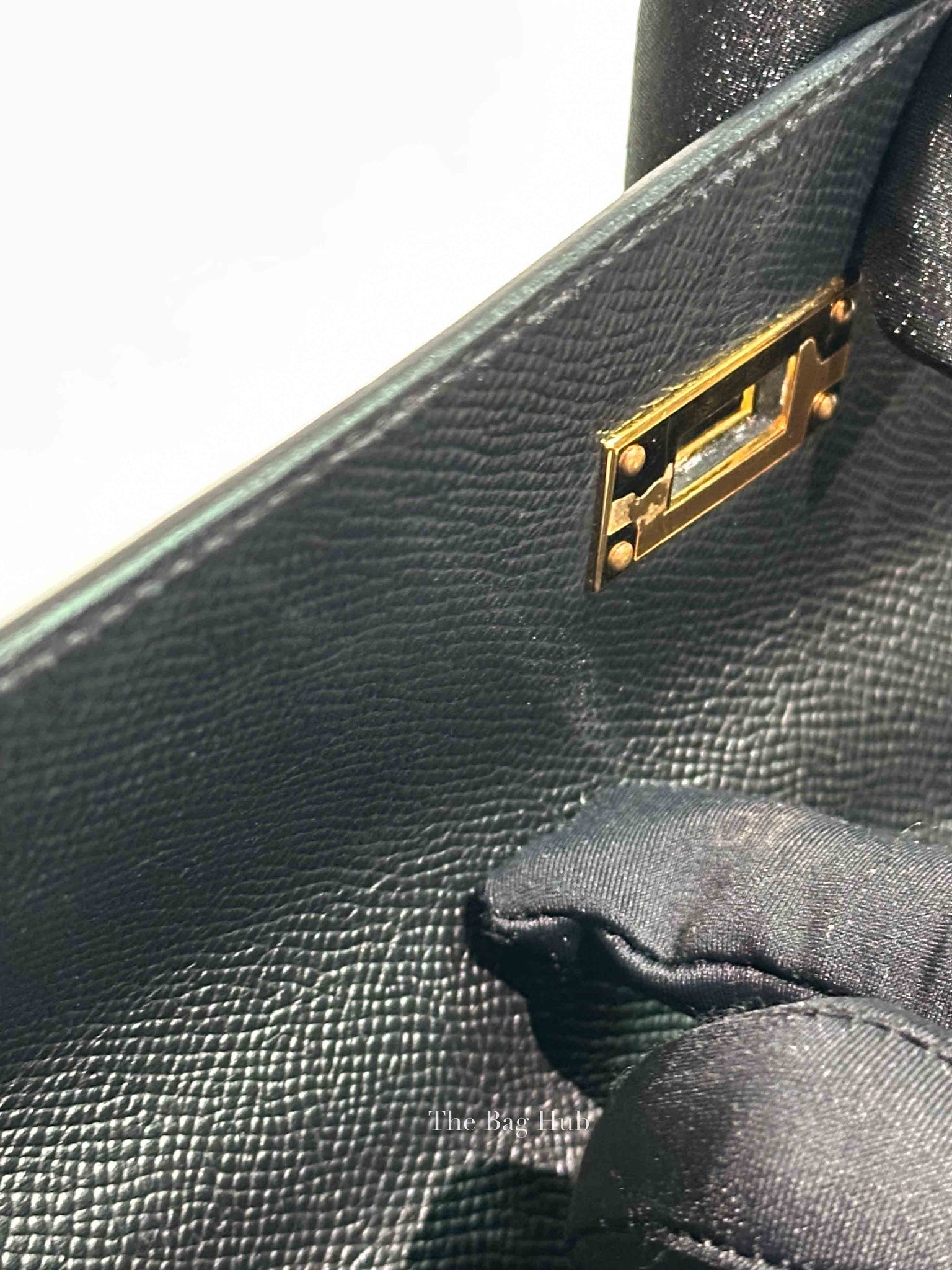 Hermes Noir Epsom Leather Kelly Sellier 35 GHW