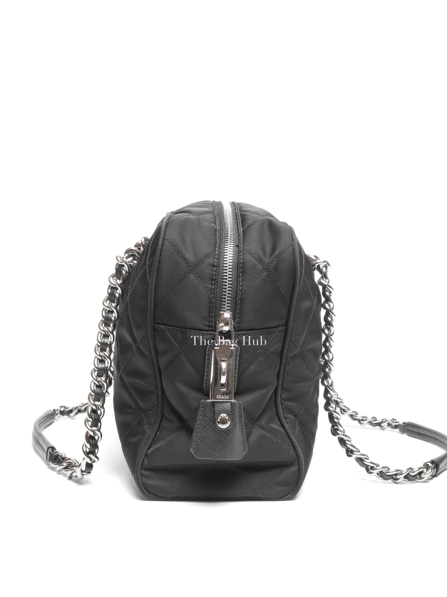 Prada Black Nylon Tessuto Impuntu Quilted Shoulder Bag