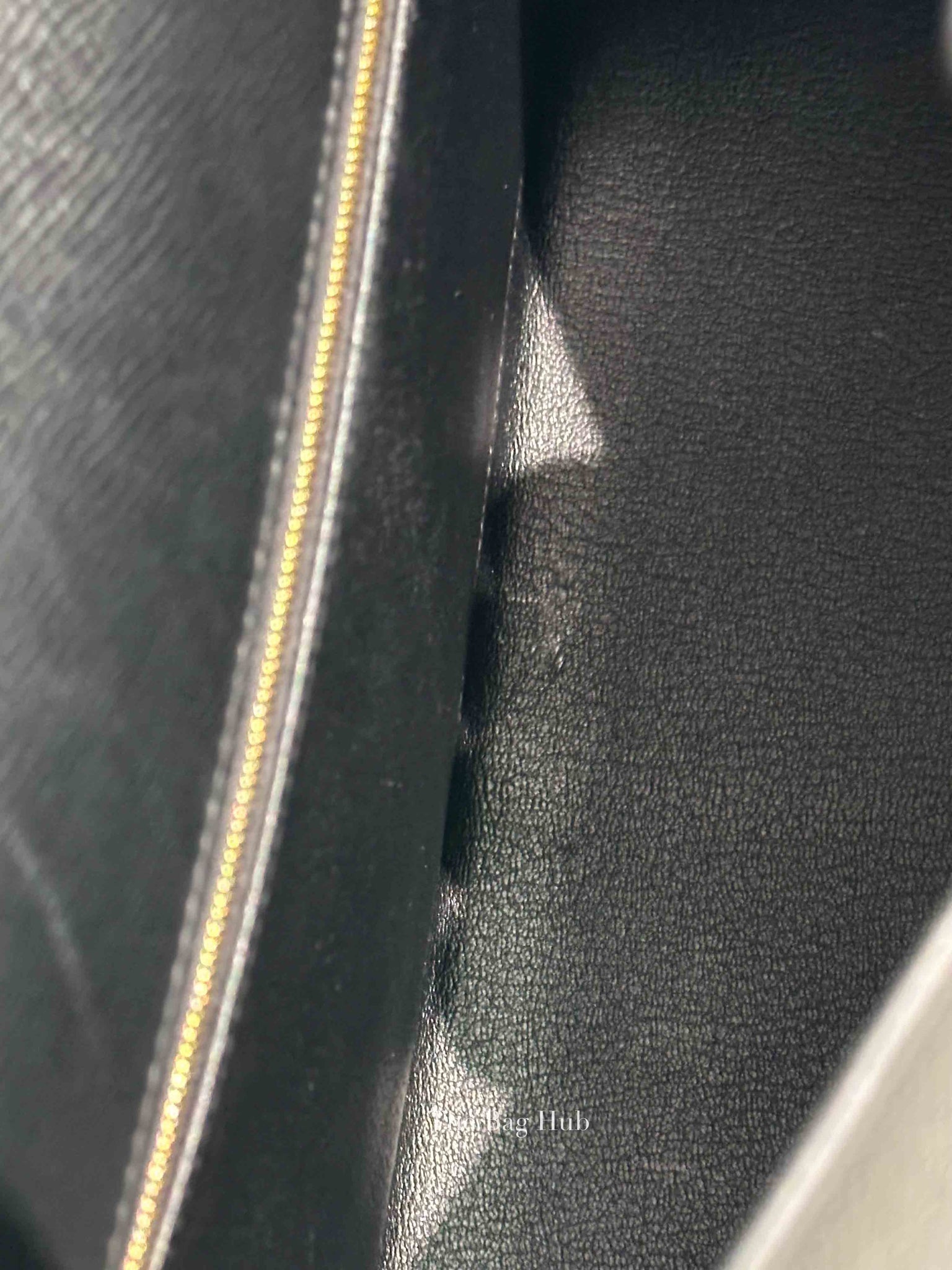 Hermes Noir Epsom Leather Kelly Sellier 35 GHW