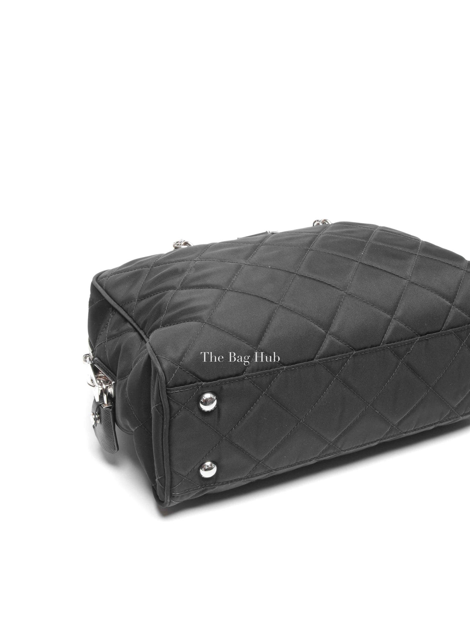 Prada Black Nylon Tessuto Impuntu Quilted Shoulder Bag