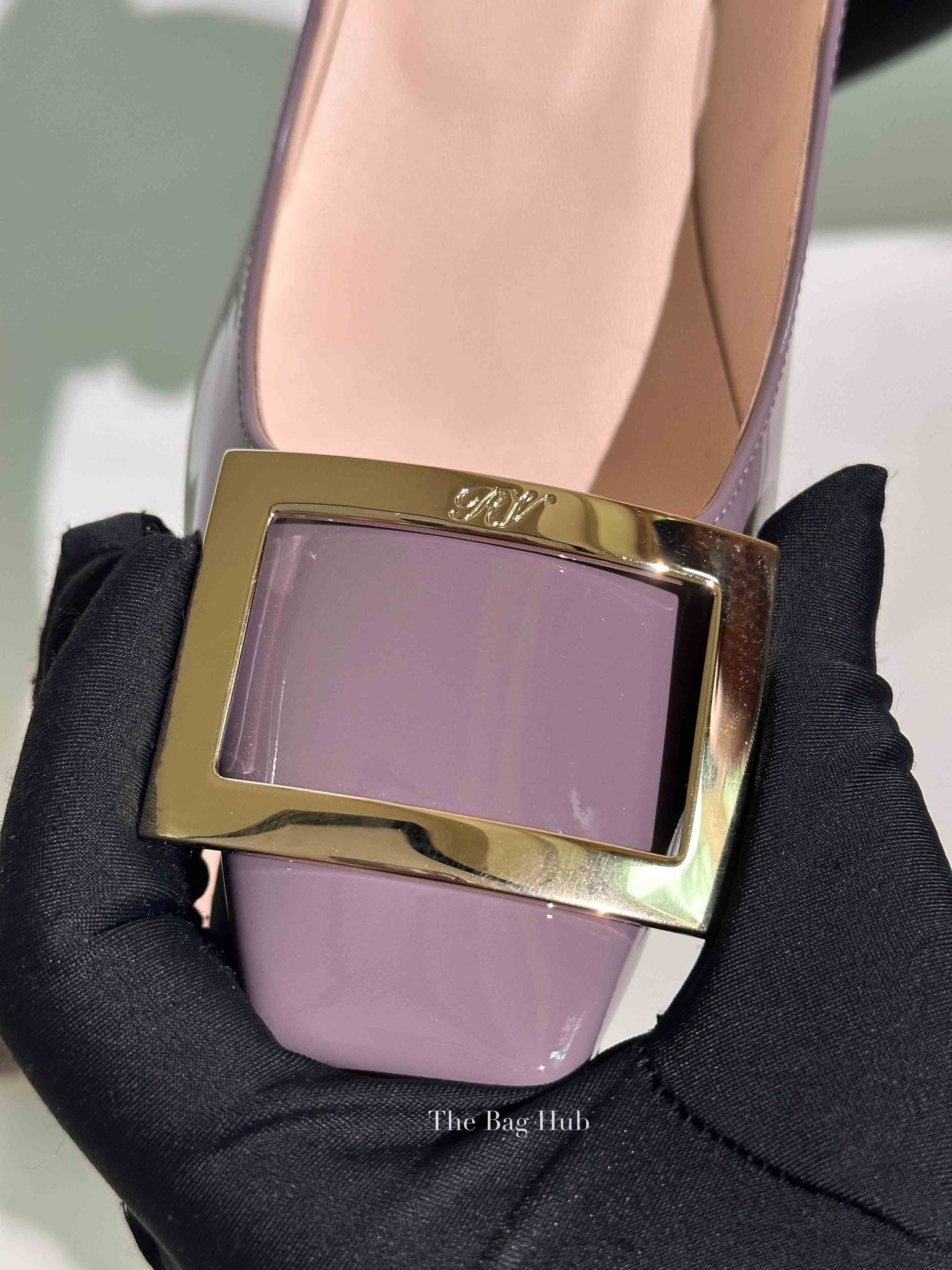 Roger Vivier Purple Patent Leather Trompette Pumps 70 Size 38