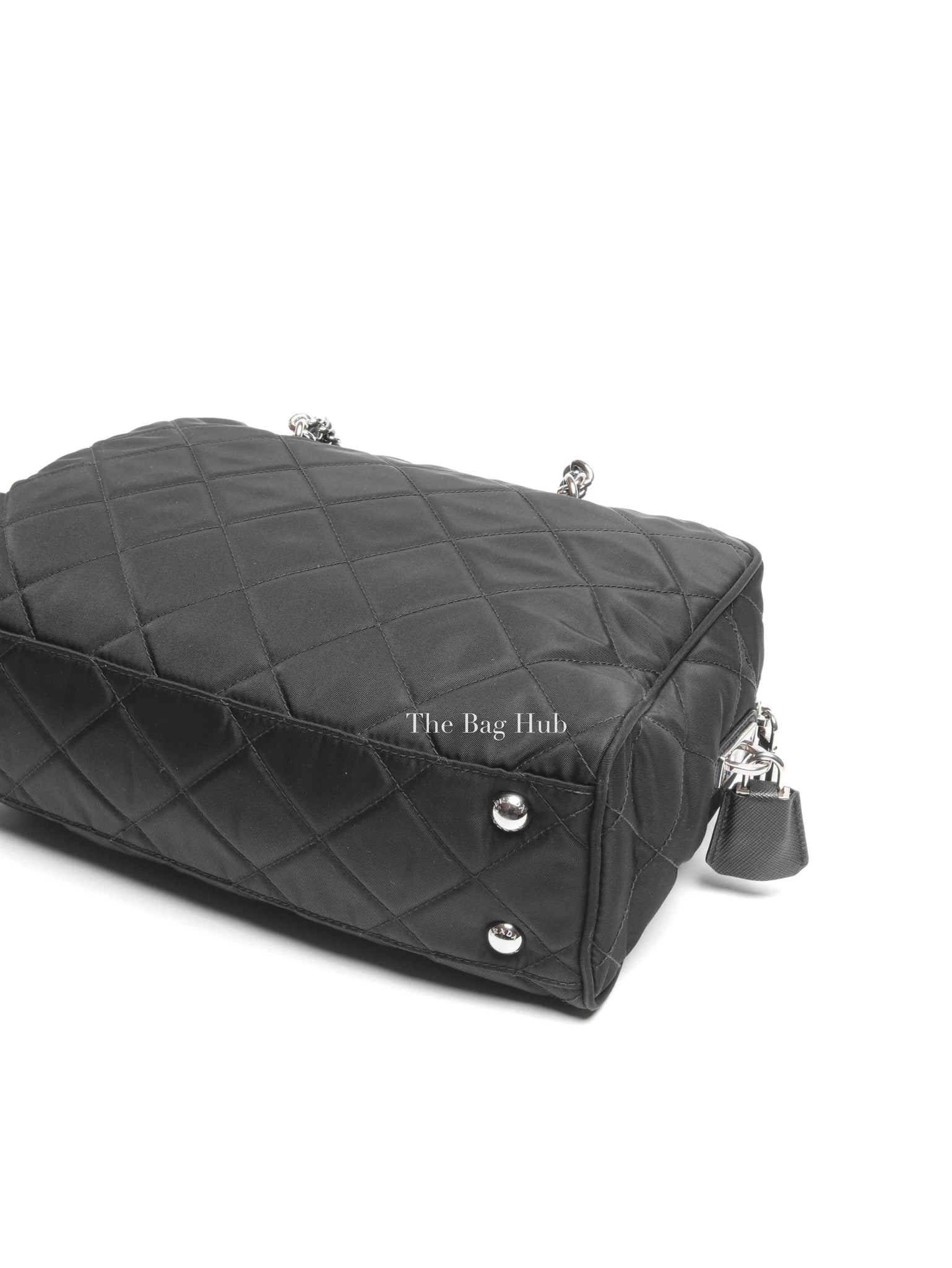 Prada Black Nylon Tessuto Impuntu Quilted Shoulder Bag
