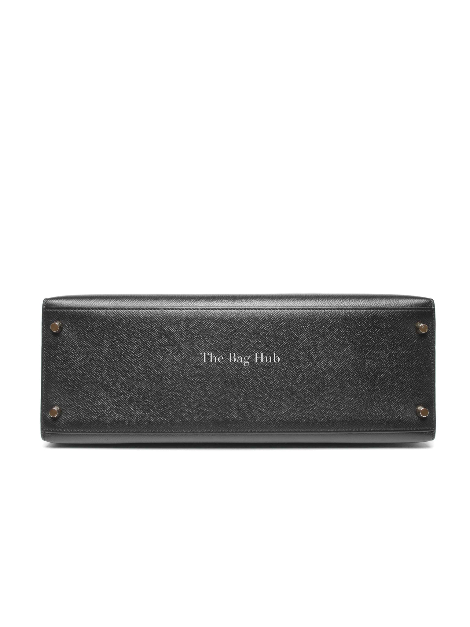 Hermes Noir Epsom Leather Kelly Sellier 35 GHW