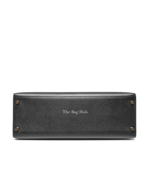 Hermes Noir Epsom Leather Kelly Sellier 35 GHW