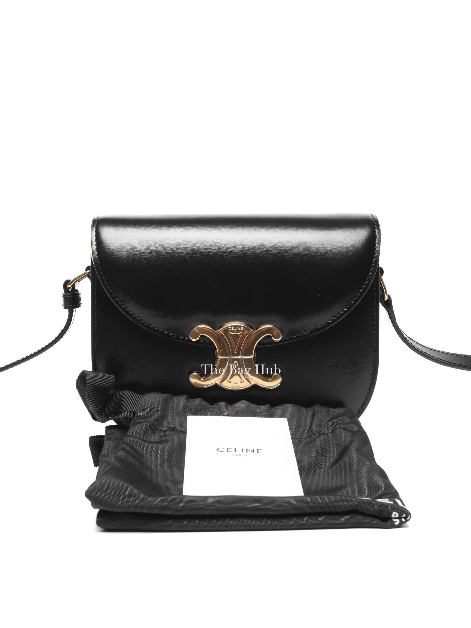 Celine Black Shiny Calfskin Teen Besace Bag