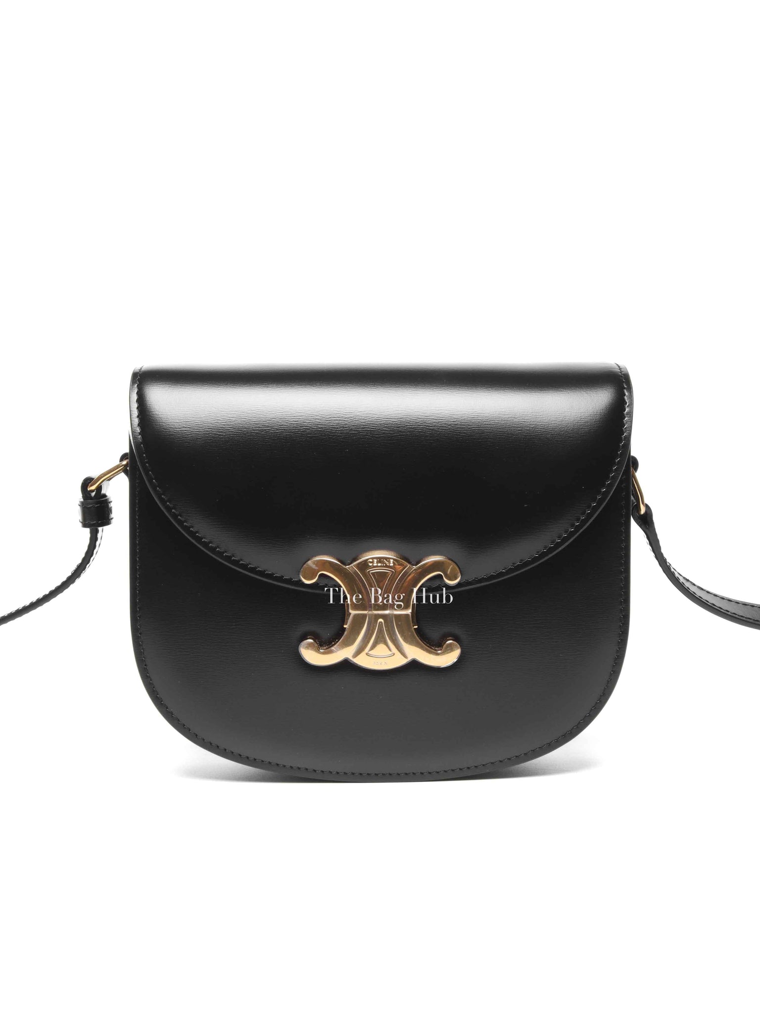 Celine Black Shiny Calfskin Teen Besace Bag
