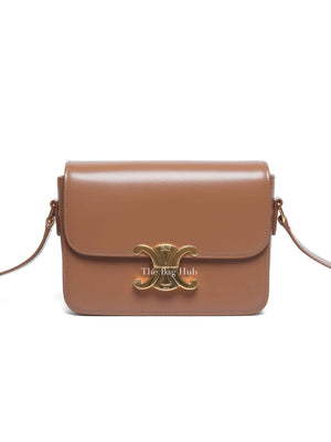 Celine Bronze Shiny Calfskin Teen Triomphe Bag