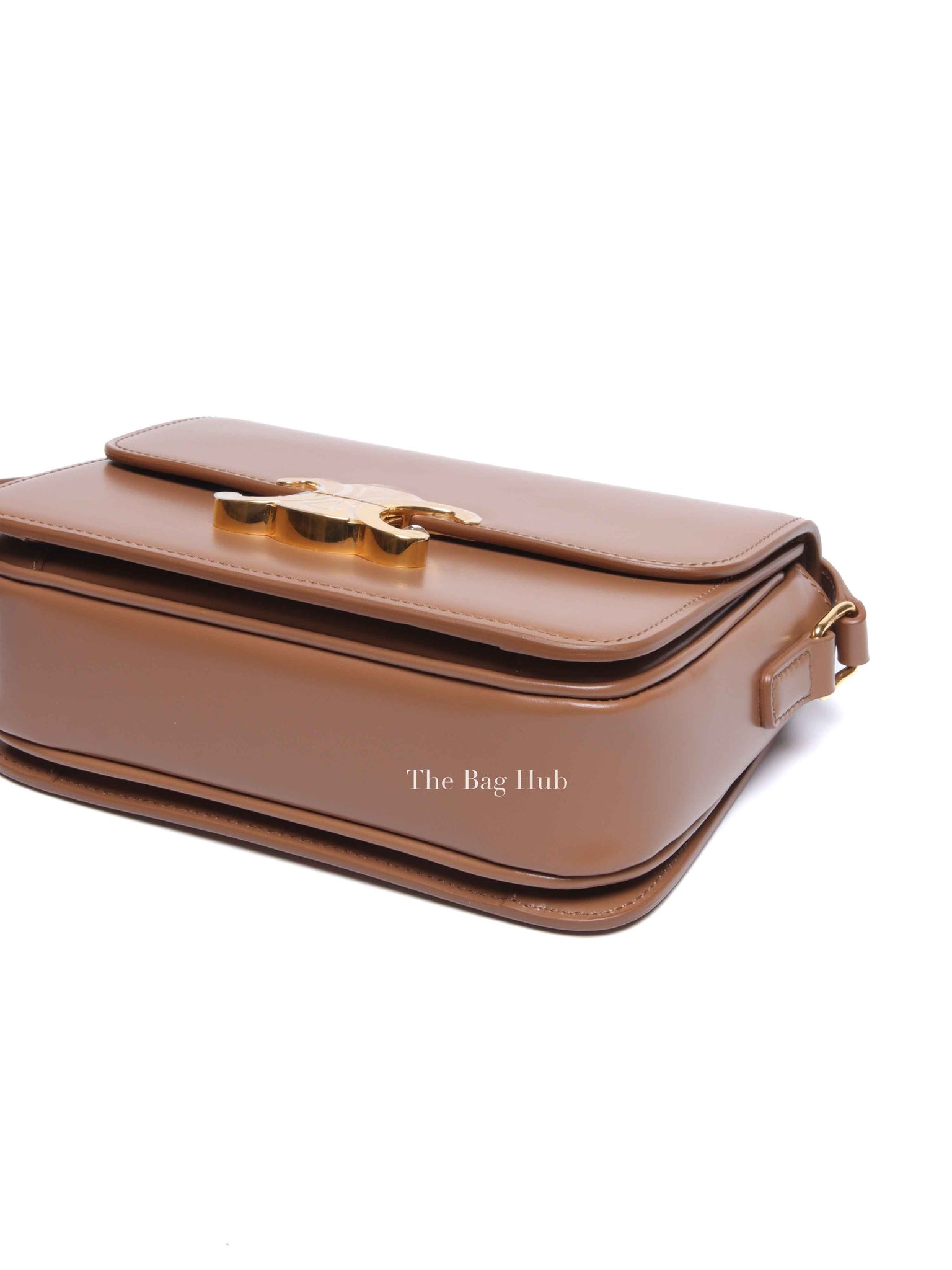 Celine Bronze Shiny Calfskin Teen Triomphe Bag