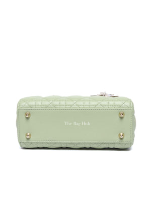 Dior Green Lambskin Quilted Lady Dior Small Bag