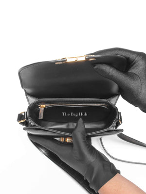 Celine Black Shiny Calfskin Teen Besace Bag