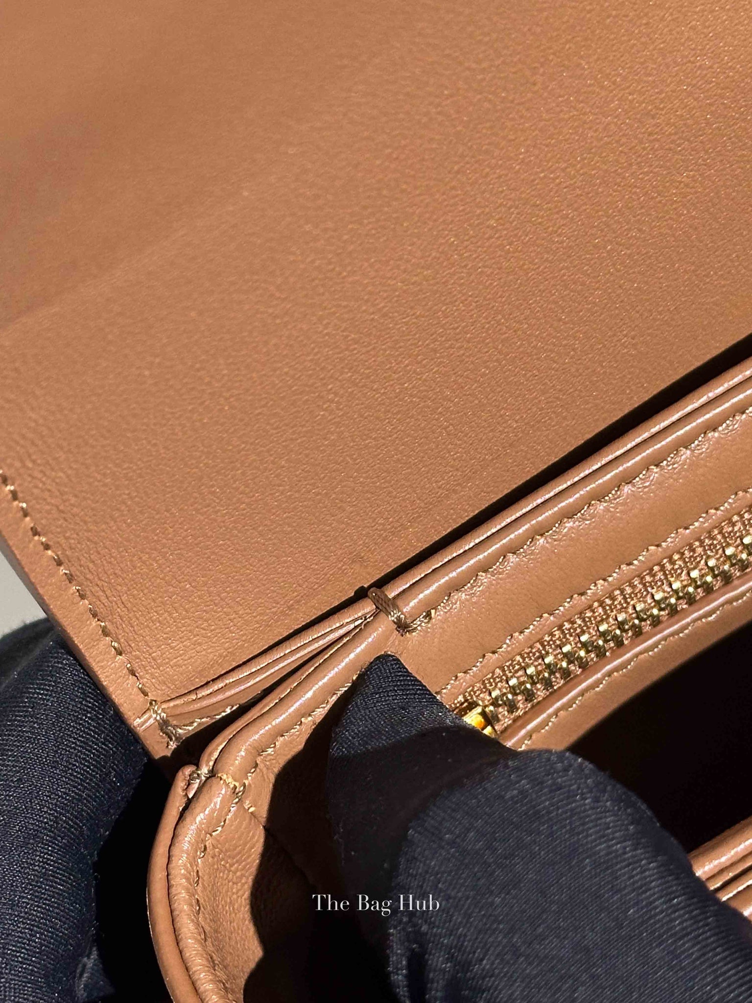 Celine Bronze Shiny Calfskin Teen Triomphe Bag
