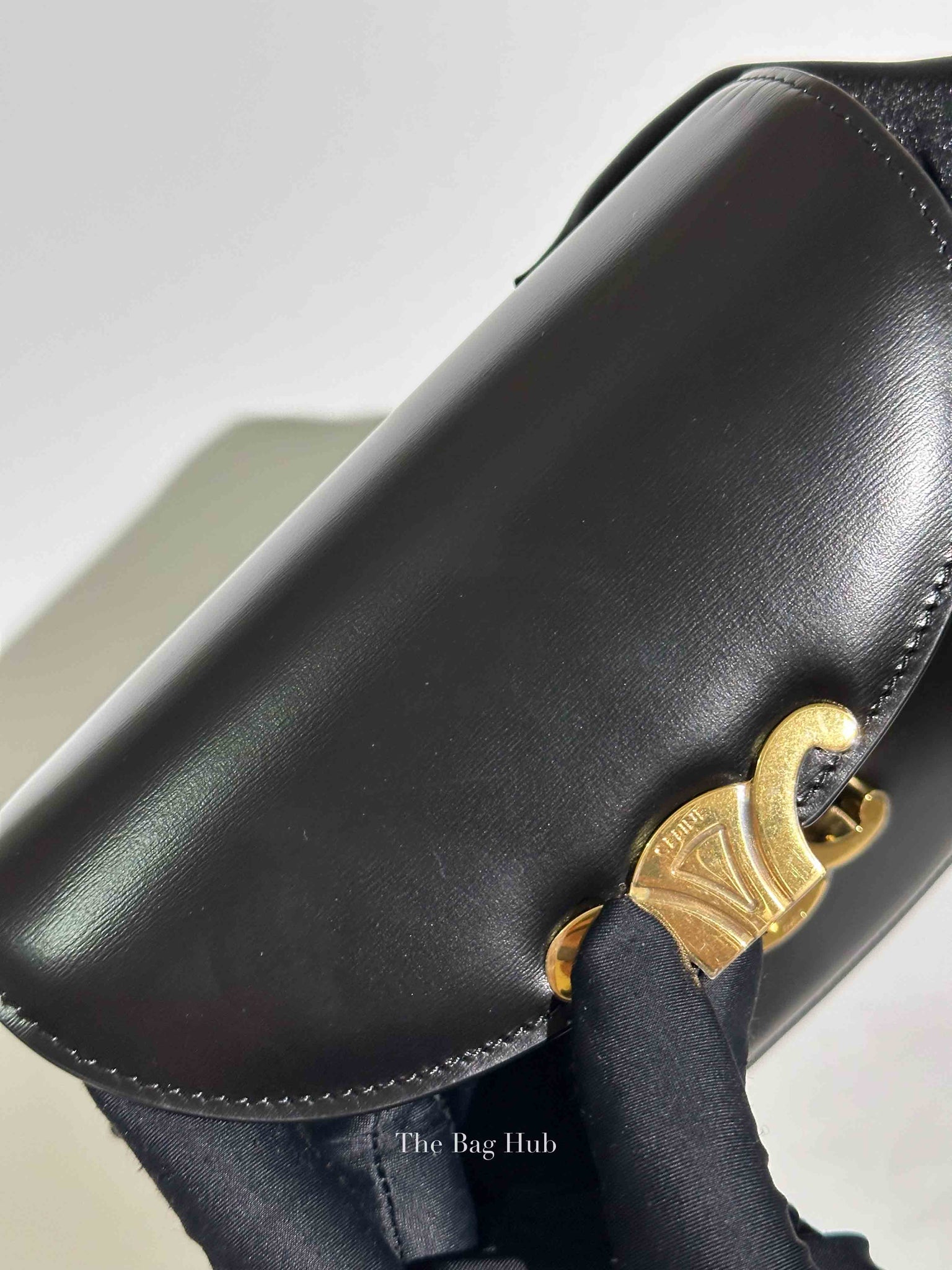 Celine Black Shiny Calfskin Teen Besace Bag