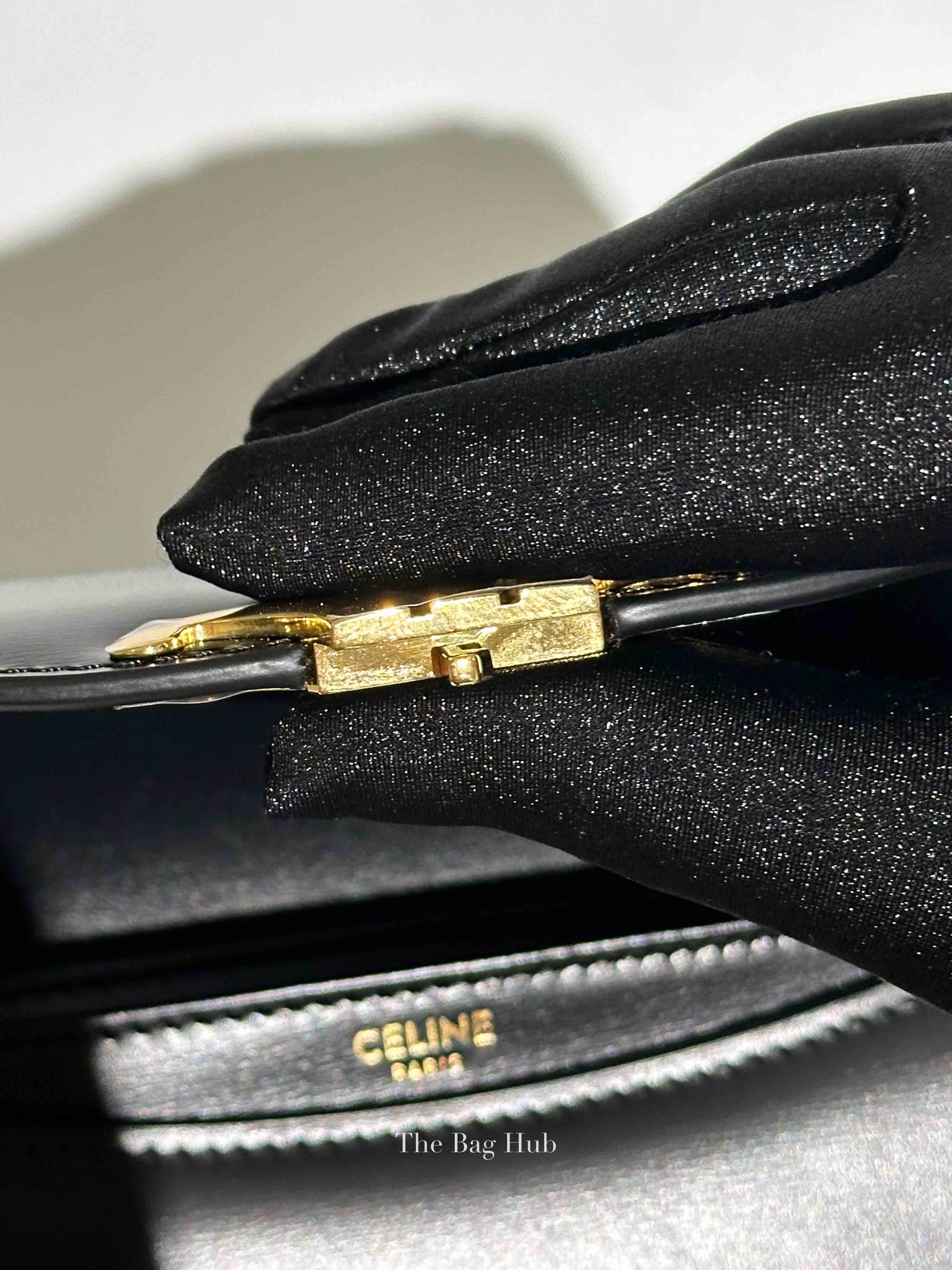 Celine Black Shiny Calfskin Teen Besace Bag