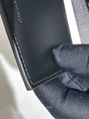 Celine Black Shiny Calfskin Triomphe Compact Wallet with Coin Purse