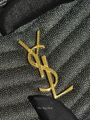 Saint Laurent Black Grain De Poudre Matelasse Monogram Mini Lou Camera Bag